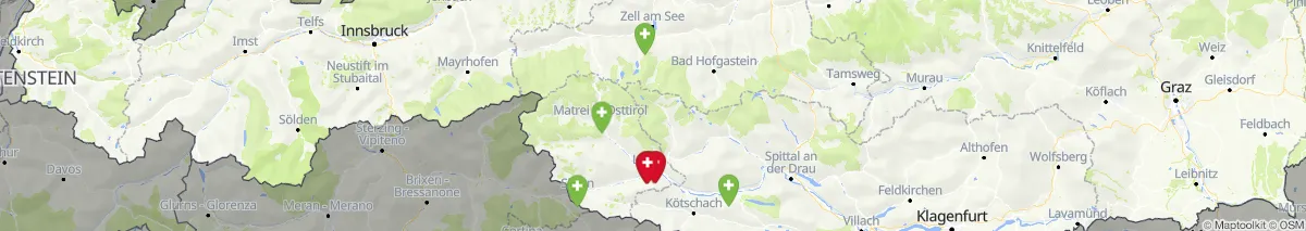 Map view for Pharmacies emergency services nearby Oberlienz (Municipality, Tirol) (17)
